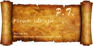 Piroch Tácia névjegykártya